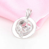 925 Silver Moon Star Cage Pendant Jewelry for Mothers' Gift