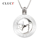 925 Silver Moon Star Cage Pendant Jewelry for Mothers' Gift