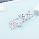 925 Silver Necklace Heart Flower Pattern Women Cage Pendant Pearl Locket