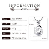 925 Sterling Silver Oval Charms Pendant for Women SC354SB