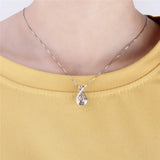 925 Sterling Silver Oval Charms Pendant for Women SC354SB