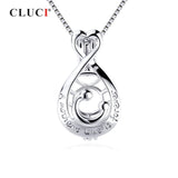925 Sterling Silver Oval Charms Pendant for Women SC354SB