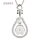 925 Silver Oval Women Pendant Zircon Charms Jewelry