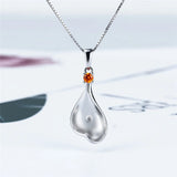 925 Silver Oyster Women Pearl Pendant Zircon Gift SP413SB