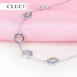 925 Silver Pearl Bracelet Mounting Women Zircons Bracelet