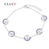 925 Silver Pearl Bracelet Mounting Women Zircons Bracelet
