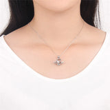 925 Silver Pearl Locket Cage Pendant Necklace Jewelry SC021SB