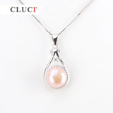 925 Silver Pearl Pendant Mounting Water Drop Shape Charms Pendant