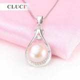 925 Silver Pearl Pendant Mounting Water Drop Shape Charms Pendant