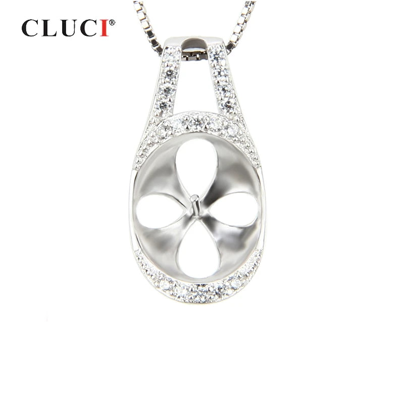 925 Sterling Silver Pearl Pendant Mounting for Women Jewelry Making