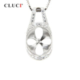 925 Sterling Silver Pearl Pendant Mounting for Women Jewelry Making