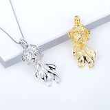 925 Silver Goldfish Pearl Locket Pendant