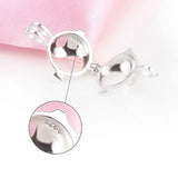 925 Silver Pendant Chubby Fish Necklace Animal Charm Pendant