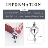 925 Silver Hot Air Balloon Cage Pendant SC326SB