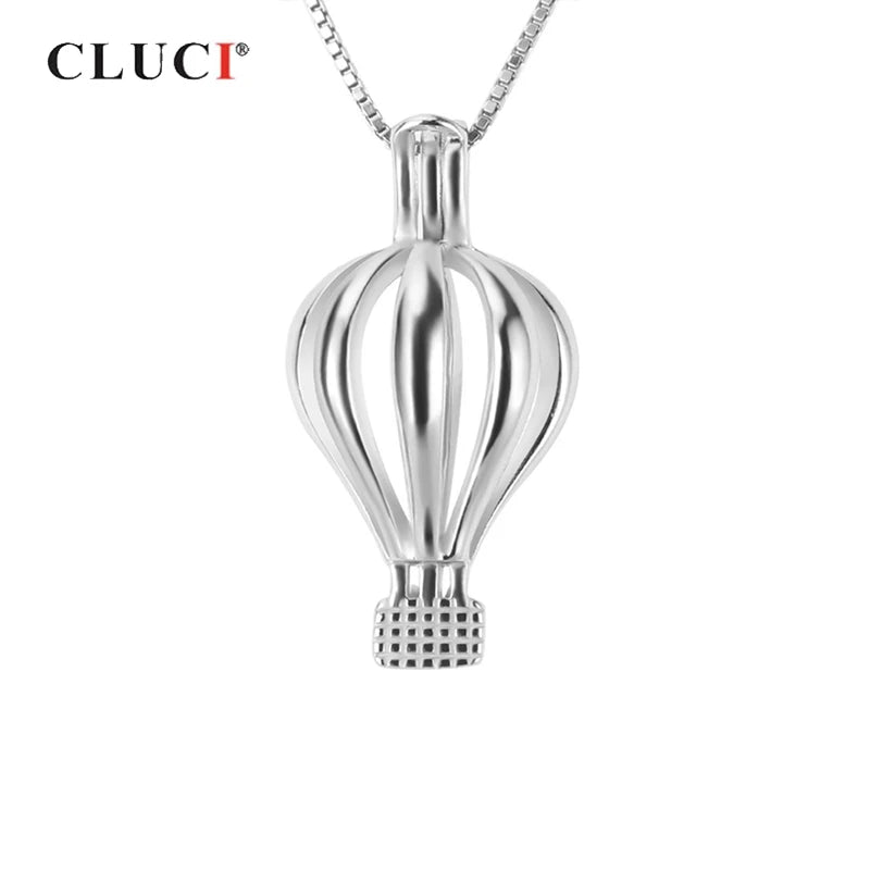 925 Sterling Silver Hot Air Balloon Pendant