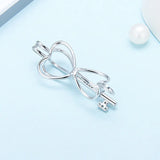 925 Silver Love Key Pearl Cage Pendant