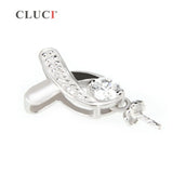 925 Silver Zircon Pearl Pendant for Women