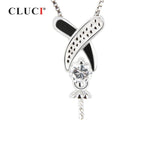 925 Silver Zircon Pearl Pendant for Women