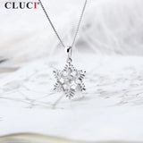 925 Silver Pendant for Pearls Snowflake DIY Necklace Bracelet SP325SB