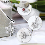 925 Silver Pendant for Pearls Snowflake DIY Necklace Bracelet SP325SB