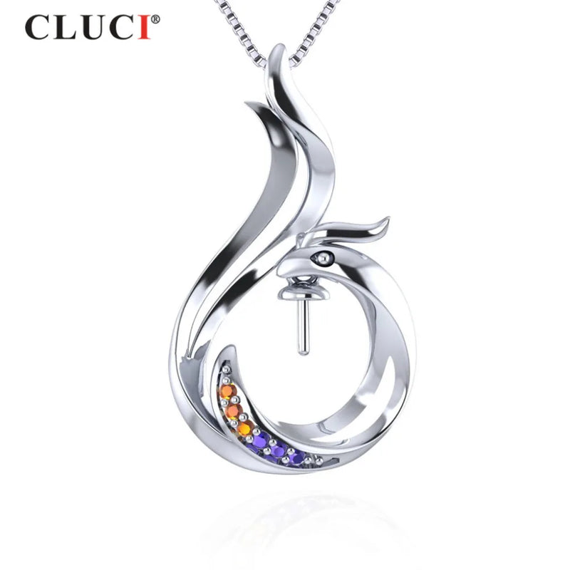 925 Sterling Silver Phoenix Animal Pendant for Women DIY Jewelry