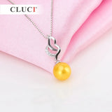 925 Silver Rhinestone Pendant Finding for 7-8mm Pearl