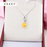 925 Silver Rhinestone Pendant Finding for 7-8mm Pearl