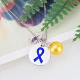 925 Silver Round Autism Awareness Pendant Women Charms Jewelry