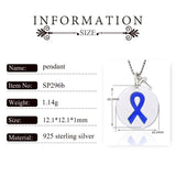 925 Silver Round Autism Awareness Pendant Women Charms Jewelry