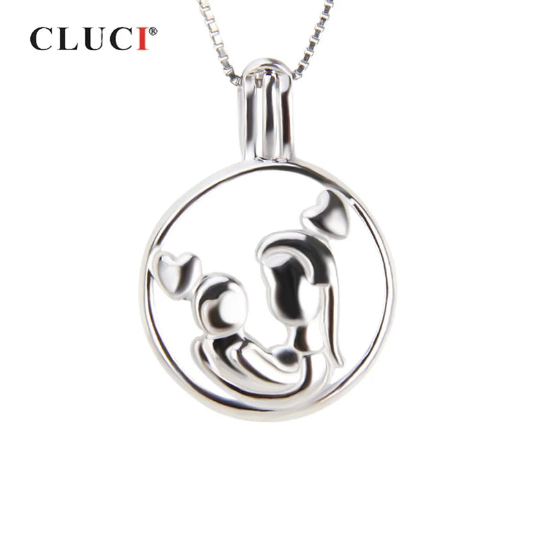 925 Silver Mother & Baby Pendant, Women's Jewelry Gift