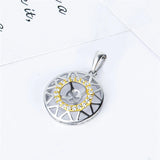 925 Sterling Silver Round Shape Women Wish Pearl Pendant