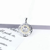 925 Sterling Silver Round Shape Women Wish Pearl Pendant