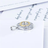 925 Sterling Silver Round Shape Women Wish Pearl Pendant