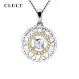 925 Sterling Silver Round Shape Women Wish Pearl Pendant