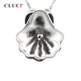925 Silver Shell Pearl Pendant Mounting Women Necklace SP010SB