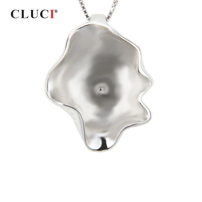 925 Silver Shell Pearl Mounting Pendant Women Jewelry