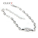 925 Silver Eye Bracelet Pearl Jewelry for Women Adjustable Length