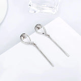 925 Silver Women Drop Earrings for Office Lady DE016SB