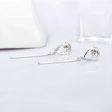 925 Silver Women Drop Earrings for Office Lady DE016SB