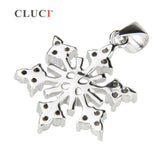 925 Silver Snowflake Pearl Pendant Mounting SP080SB