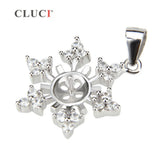 925 Silver Snowflake Pearl Pendant Mounting SP080SB