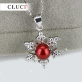 925 Silver Snowflake Pearl Pendant Mounting SP080SB
