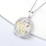 925 Silver Pendant with Zircons Charms Valentine Gift DP024SB