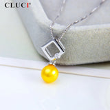 925 Silver CZ & Pearl Pendant Necklace for Women SP316SB