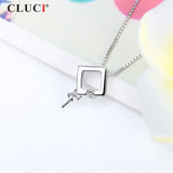 925 Silver CZ & Pearl Pendant Necklace for Women SP316SB