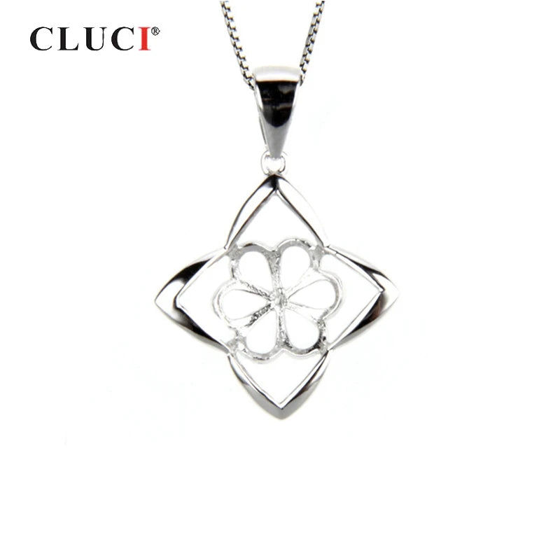 925 Silver Star Flower Pendant Women Jewelry Silver 925 Pearl Pendant