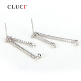 925 Silver Pearl Earring Mounting for Jewelry Making