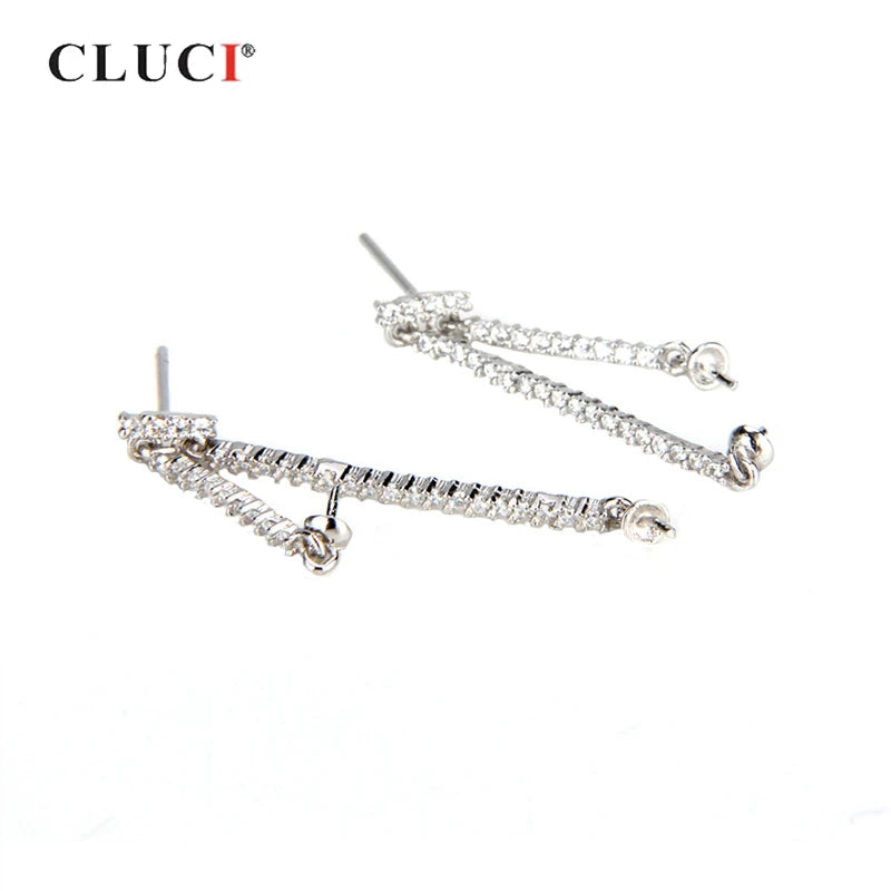 925 Silver Pearl Earring Mounting for Jewelry Making