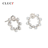 925 Silver Zirconia Pearl Earrings for Women