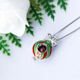 925 Silver Charm Pendant Necklace Wish Pearl Locket Jewelry